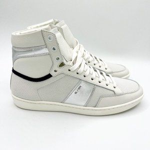 Saint Laurent Court Classic Leather High-Top Sneakers NWT